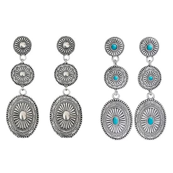 1 Pair Bohemia Style Drop Earrings Tassel Design Lightweight Stud Earrings Urban Charm Earrings Jewelry Gift