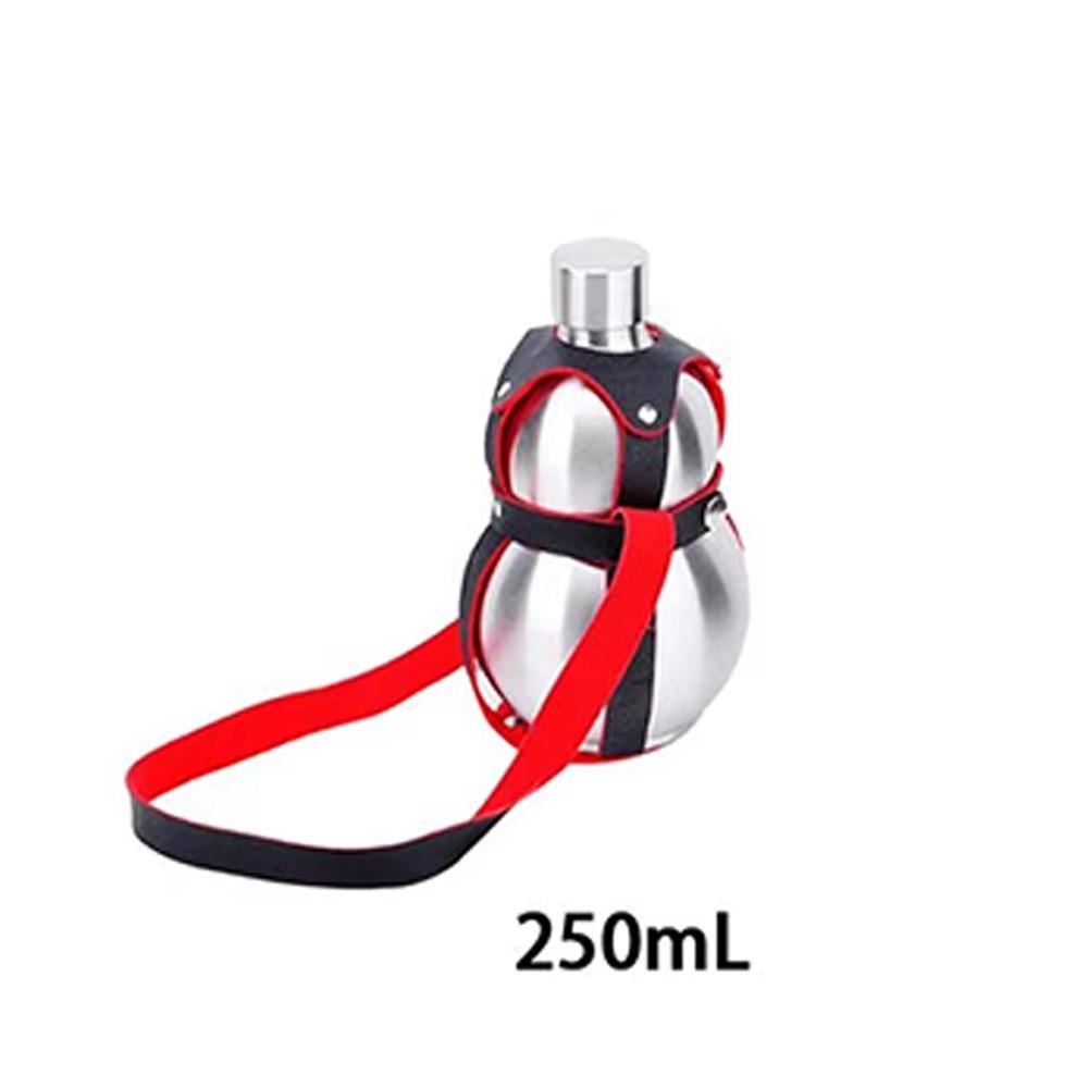 Durable Stainless Steel Gourd Water Bottle 250 500 1500ML Reusable Hip Flask Metal Large Capacity Water Kettle
