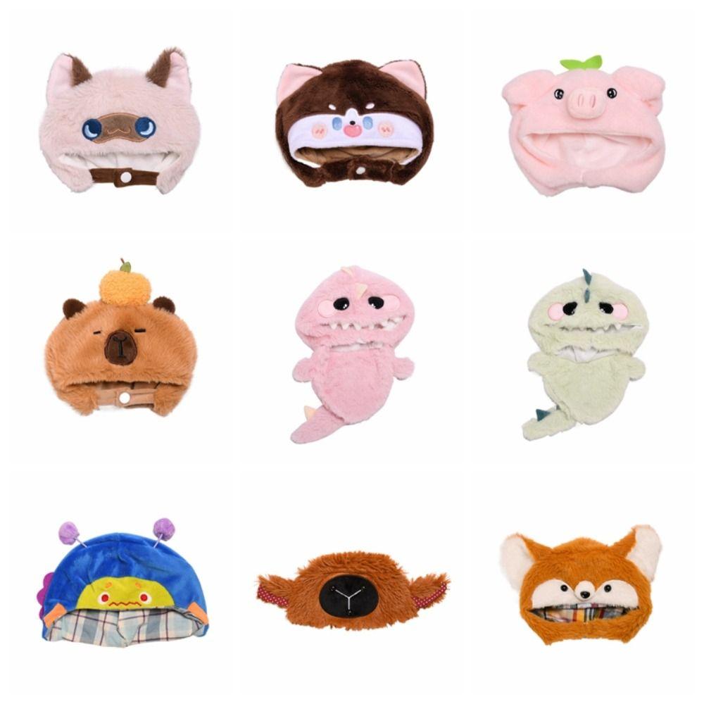 Plush Doll Animal Ear Cap Animal Doll Plush Hat Pig 20cm Doll