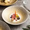 Creative Hammer Texture Ceramic Plate Salad Plate Pasta Plate Sashime Dish Deep Plates Hotel Molecular Cuisine Display Tableware
