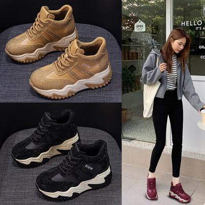 Daddy Shoes Женская зимняя толстая подошва для отдыха и спорта Forrest Gump Shoes