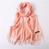 2024 Autumn And Winter Imitation Cashmere Scarf Solid Color Fashionable Versatile Warm Shawl Tassel Scarf