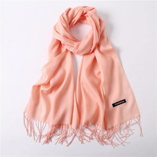 2024 Autumn And Winter Imitation Cashmere Scarf Solid Color Fashionable Versatile Warm Shawl Tassel Scarf