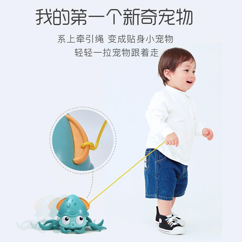 Мультяшный Осьминог Амфибия Верхняя Цепь Дергалка Водный Осьминог Мужские И Женские Сокровища Детские Игрушки для Ванной