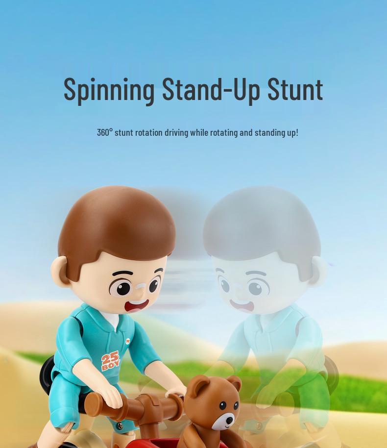 Детский электрический вращающийся трехколесный велосипед со светом и музыкой