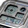 Casio Стандартная серия Vintage Серебристый с металликом Модель для зарубежного рынка Аналогово-цифровые часы, A130WE-7A, Унисекс, Серый, [Б/у]