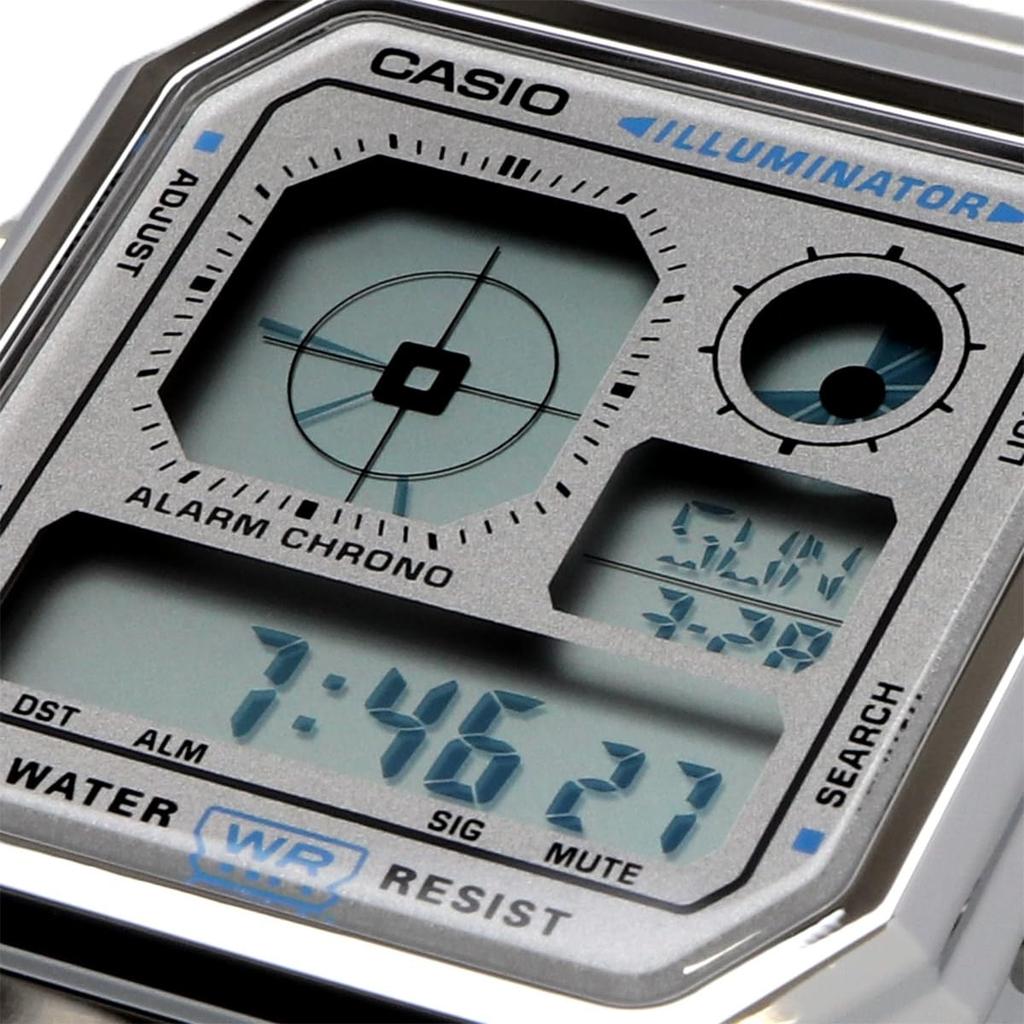 Casio Стандартная серия Vintage Серебристый с металликом Модель для зарубежного рынка Аналогово-цифровые часы, A130WE-7A, Унисекс, Серый, [Б/у]