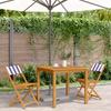 Bistro Chairs 2 pcs Blue and White Solid Acacia Wood & Fabric