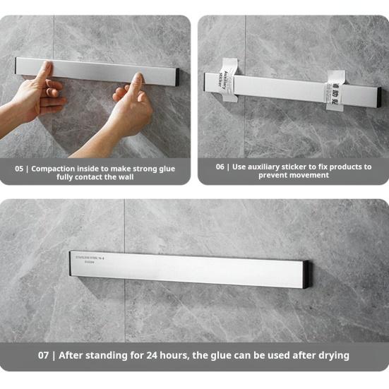 Настенный магнитный держатель для резака, мощный магнит из нержавеющей стали, отличное всасывание, водонепроницаемый дренаж, противоскользящий органайзер для кухонной утвари без ударов