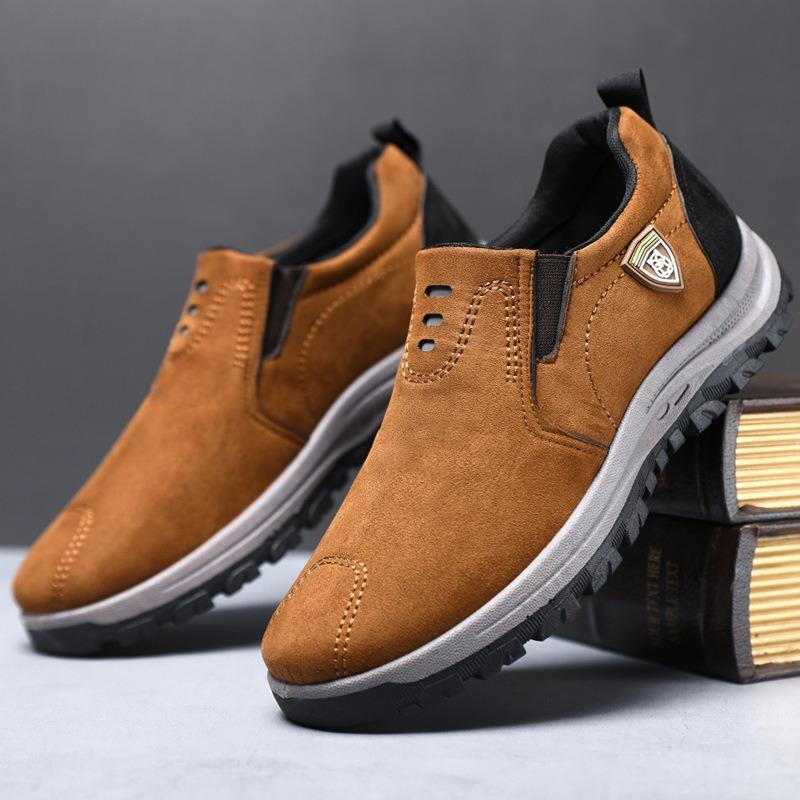 Men's casual shoes spring outdoor sports cloth shoes running fashion retro trendy shoes lazy one-pedal men's shoes