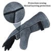Перчатки extreme fire and heat resistant кожаные перчатки с алюминиевой фольгой изолированные подходят для барбекю, аргонодуговой сварки, MIG