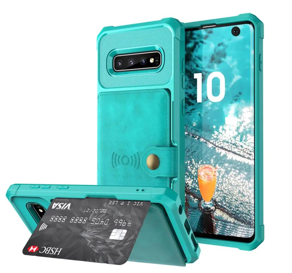 Для Samsung Galaxy S20 S9 S10 Plus Note 9 Note 10 Plus Чехол-бумажник с держателем для кредитных карт из ПУ-кожи, книжка, с держателем для фото, жесткая задняя крышка
