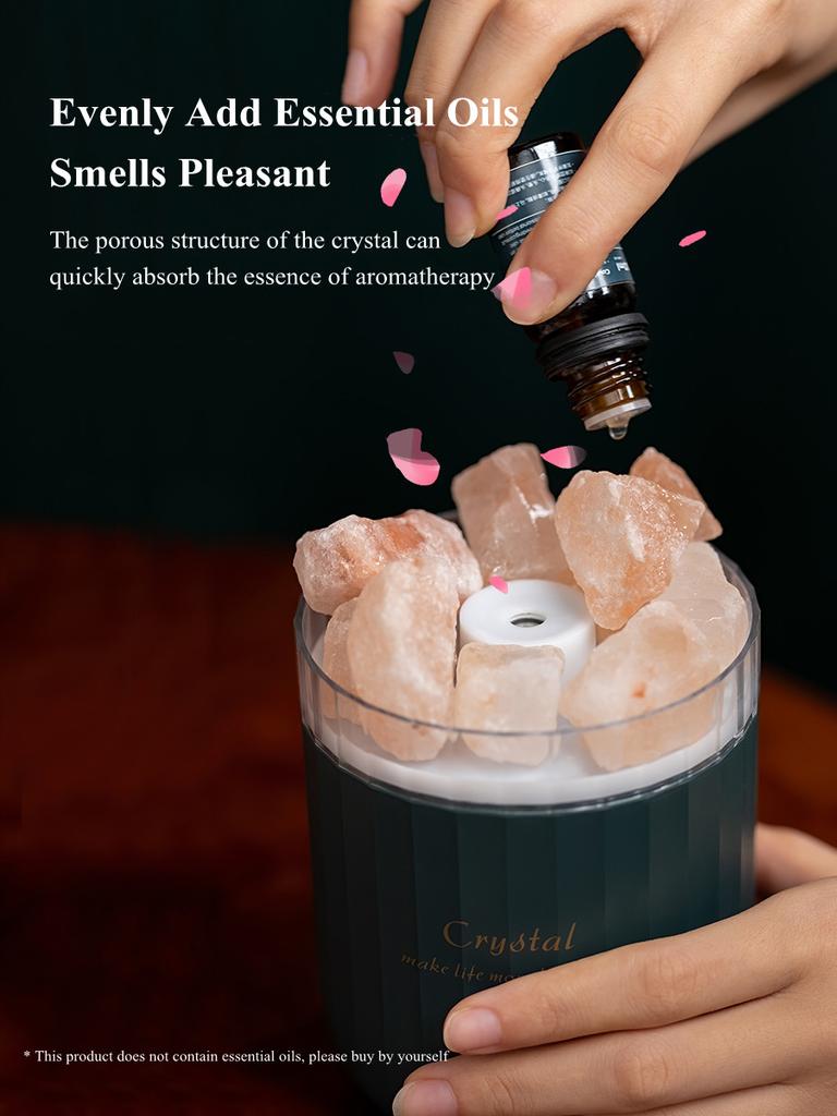 Портативный беспроводной увлажнитель воздуха, USB-генератор тумана, фоггер, натуральный кристалл, соль, камень, лампа для ароматерапии, ультразвуковой аромадиффузор