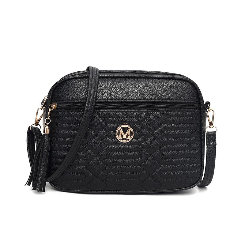 Niche design textured bag women's new daily simplicity with autumn casual shoulder pleated oblique span bag