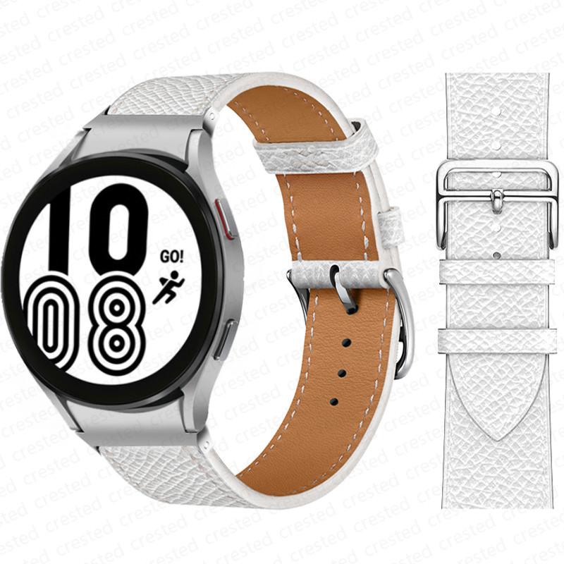 20mm Band For Samsung Galaxy Watch 6 4 classic/5 Pro 44mm 40mm 47mm 43mm 45 No Gaps Leather Bracelet Correa Galaxy Watch 6 Strap