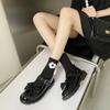 Shoes for Women  Vintage Round Toe Black  Shoe Sweet Girls Low Heel Platform Lolita Loafers Size 44 Women's Pumps
