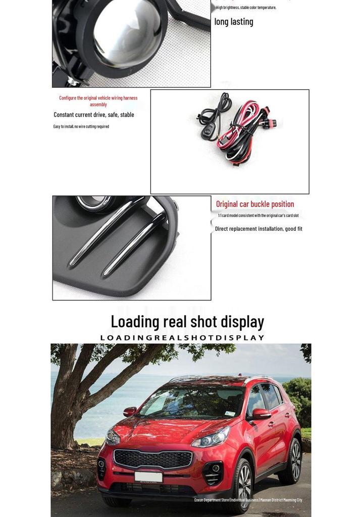 Kia Sportage '17-'19 Передняя левая/правая сборка противотуманной фары и дневные ходовые огни
