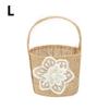 1PC Gift Bag Party Burlap Storage Basket Linen Handle Baby Shower Lace Wedding Ceremony Flower Basket Table Decoration
