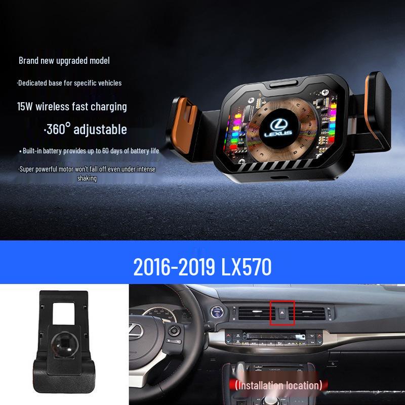 Беспроводной автомобильный держатель-зарядка в панк-стиле для Lexus NX, ES и других
