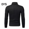 Spring Autumn Men Fitness Top Slim Fit High Collar Stretchy Long Sleeves Solid Color Pullover Fitness Sport Top Winter Bottoming Clothes