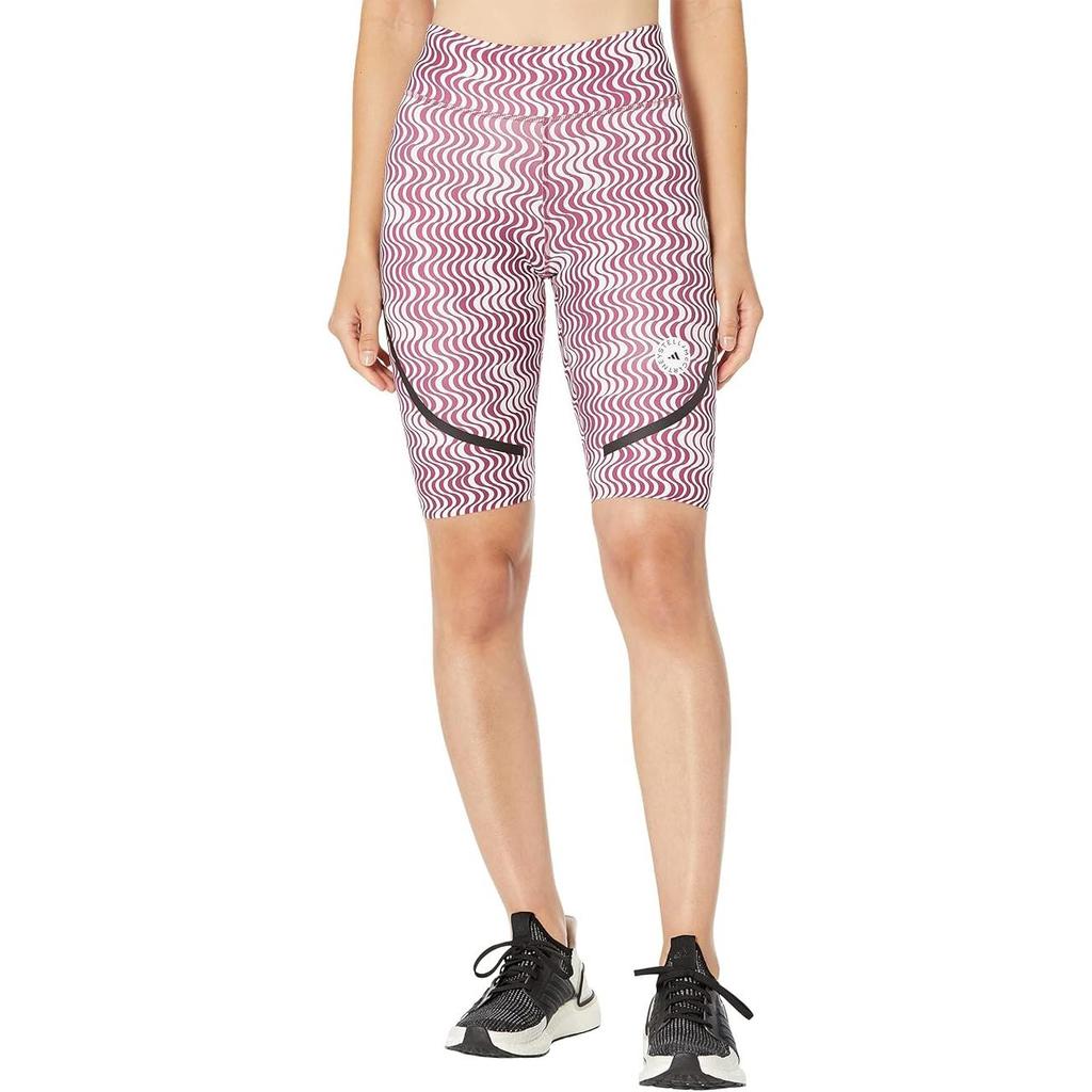 Adidas Wave Stripe Logo Print Sports Fitness Shorts Women Shorts Red HI6044