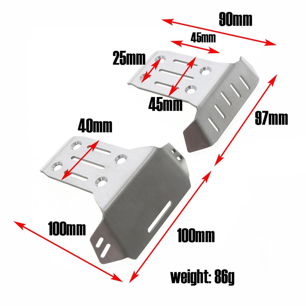 Stainless Steel Front And Rear Chassis Armor Protector Replacement for Traxxas Sledge 1 8 Remote Control Car Upgrades