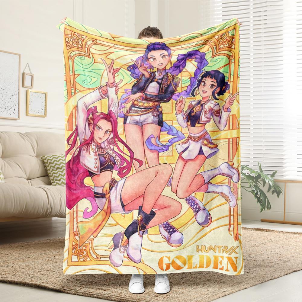 K-Pop Охотники на демонов Милый аниме-девушка узор!Супер крутое одеяло ждет вас