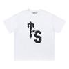 Cross-border new graffiti letter printing European and American street trendy brands loose and versatile casual men's and women's short-sleeved round