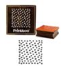 Printtoo Diary Card Eyes Pattern Square Brown Wooder Rubber Stamp Scrap Booking-2 x 2
