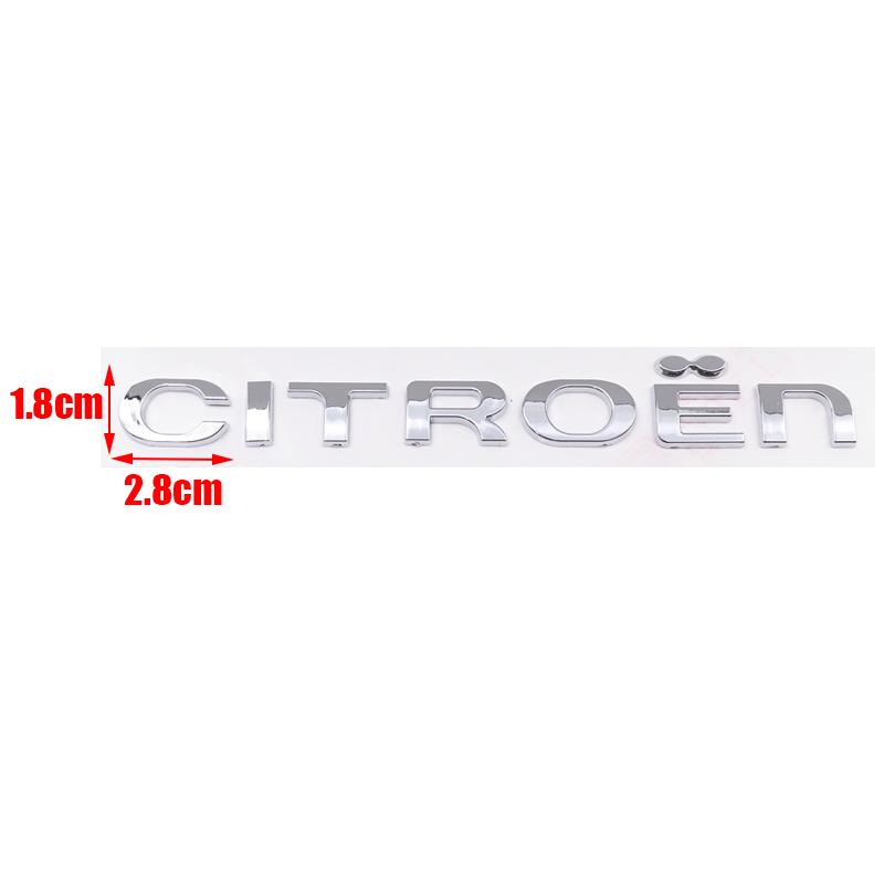 1pcs 3D Citroen ABS Car Rear Letter logo Rear Bumper tail door trunk sticker car rear Emblem sticker styling Accessories