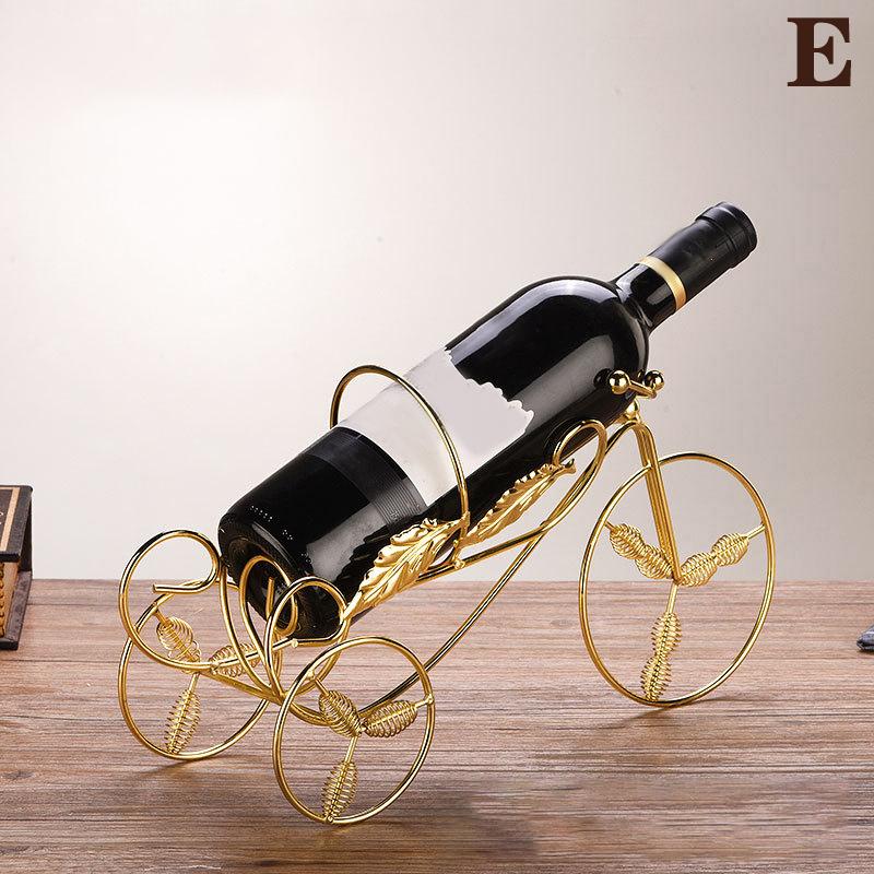 Creative Metal Wine Rack Vintage Wine Bottle Storage And Glass Holder Bar Home Decoration Display Stand