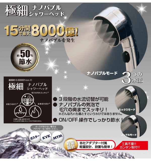 Orient Nanobubble Shower Head Ultra-Fine