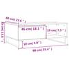 Coffee Table White 90x60x35 cm Wood Based Panel