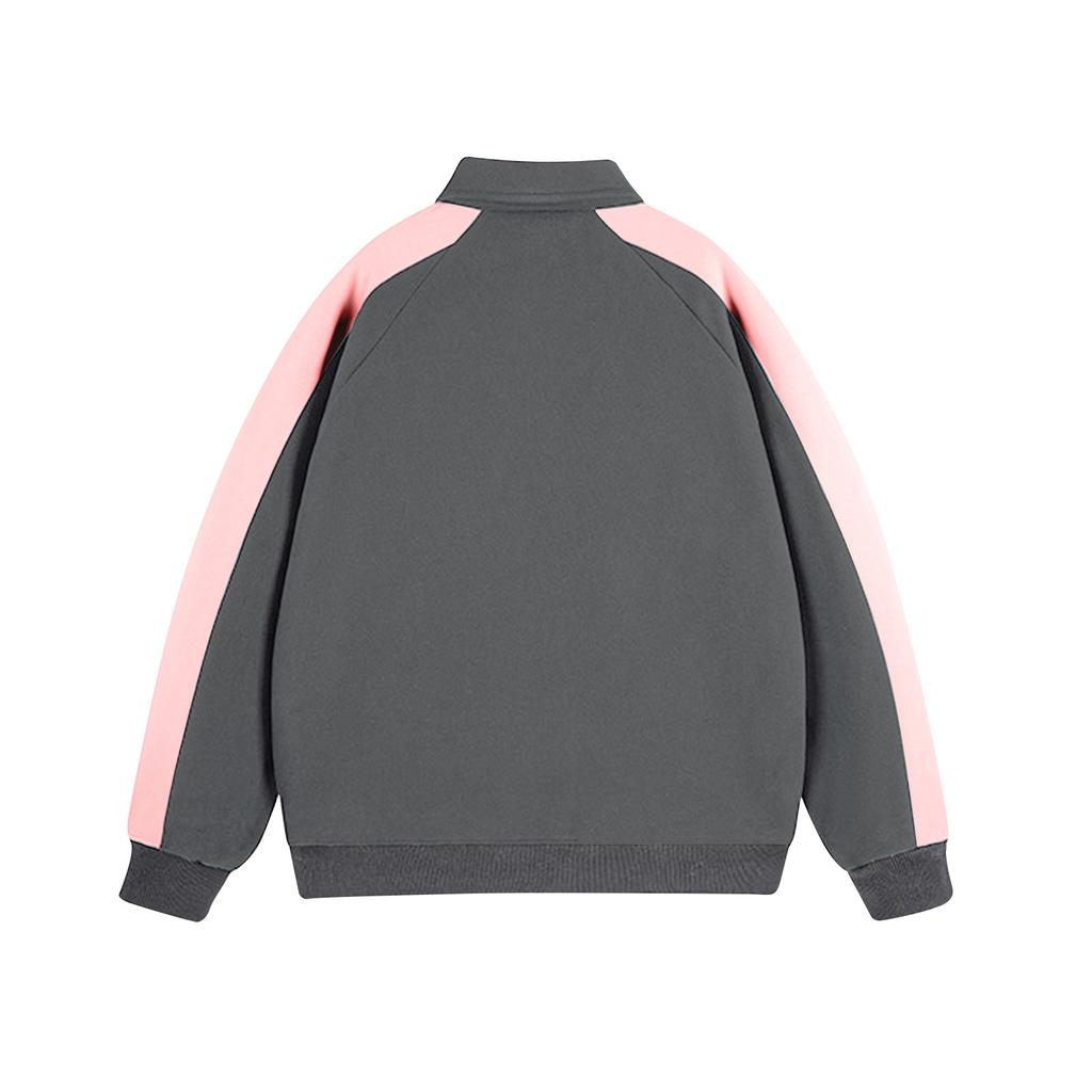 Толстовка с отложным воротником и заплатками на плечах, повседневный спортивный топ