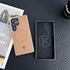 Для Samsung Galaxy S23 S24 S25 Ultra Plus Чехол Серия KIGC Сильный Магнетизм Беспроводная Зарядка Матовая Кожаная Задняя Крышка