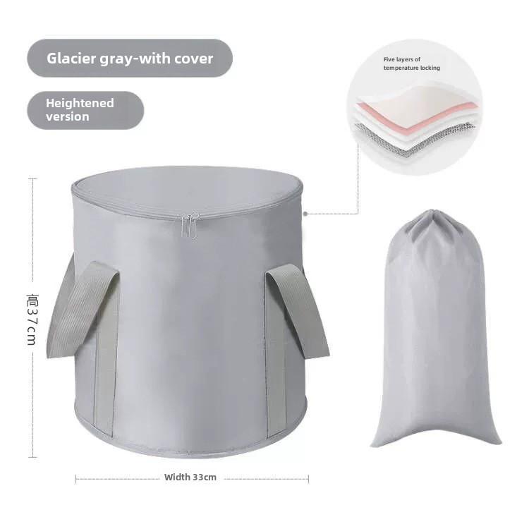 Складная дорожная ванночка для ног: Портативный, изолированный, сверхглубокий дизайн для защиты икр; Универсальное решение для домашних ванночек для ног.