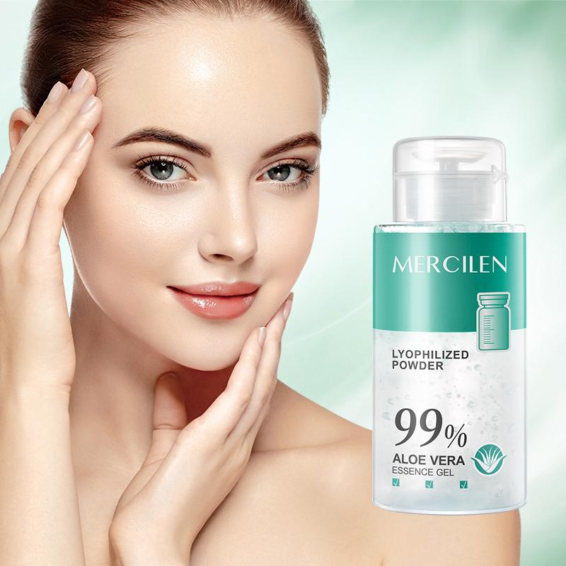 MERCILEN Гель-эссенция алоэ вера, 300 г, увлажняющий и увлажняющий восстанавливающий гель после загара, уход за лицом, гель-эссенция алоэ вера, увлажняющий и увлажняющий гель-эссенция