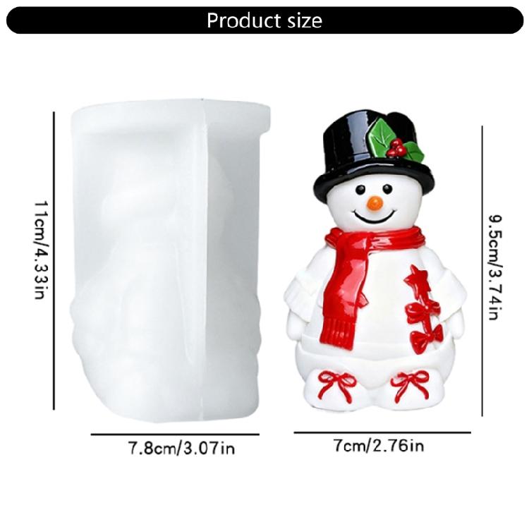 Силиконовая форма для свечей на рождественскую тематику, форма в виде снеговика, силиконовая форма для изготовления свечей, мыла ручной работы, поделок из эпоксидной смолы