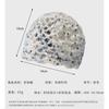 Handwoven wool hat women's autumn knitted hat heavy industry bracelet sequined pullover hat three-dimensional flower hollow hat
