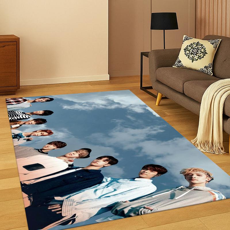 HD Stray Kids Kpop Soft Area Rug for Bedroom Living Room Sofa,Non-Slip Carpet for Kids,Cozy Floor Mat Doormat Home Décor gift