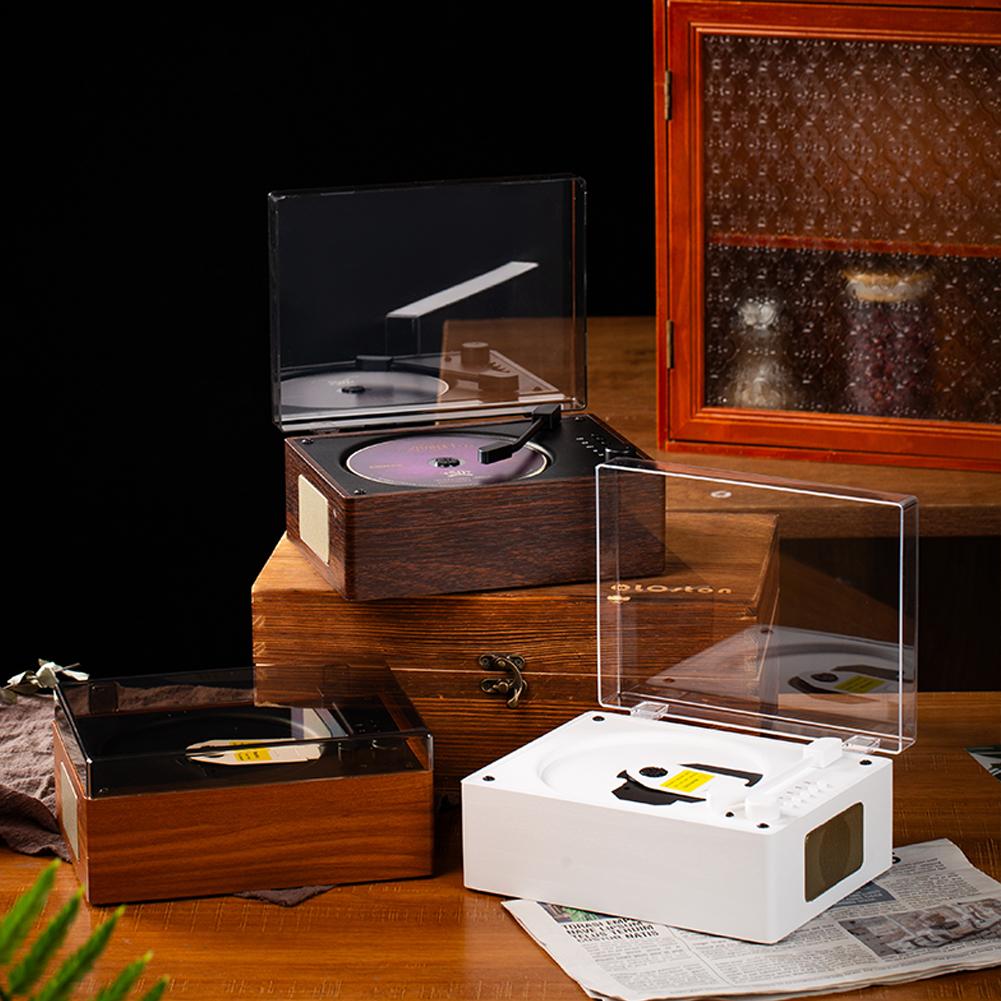 Ретро CD-плеер Перезаряжаемый Поддержка CD BT USB 3,5 мм AUX Портативный CD-плеер Bluetooth-совместимый 5.0 Домашний музыкальный плеер для телефона