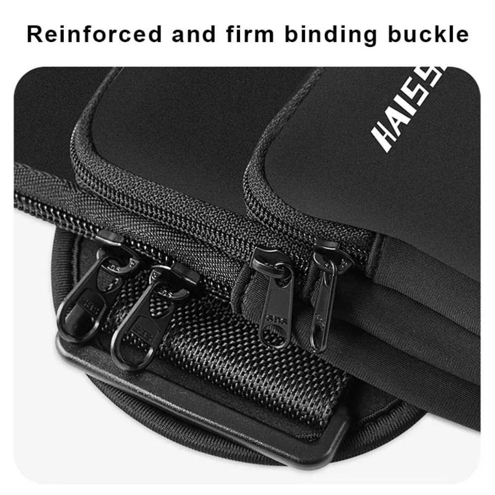 Large Capacity Running Phone Bags Three Pockets Mobile Phone Arm Bag Arm Band Pouch Outdoor Sports