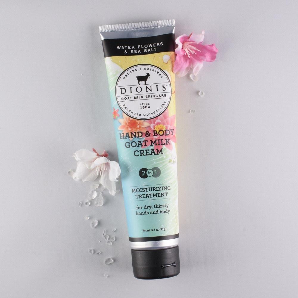 Крем для рук и тела с цветочной водой Dionis и морской солью и козьим молоком 3,3 унции
