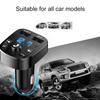 Автомобильный FM-передатчик Bluetooth 5.0 с быстрой зарядкой через два USB-порта 3,1 А, функцией громкой связи и музыкальным проигрывателем со светодиодным дисплеем