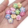 10Pcs 16mm UV Plated Colorful Dual Color Flower Beads DIY Bracelet Necklace Jewelry Making Handmade Material Jewelry Accessory