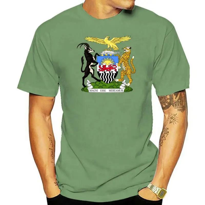 2025 New 100% Cotton Rhodesia and Nyasaland Federation Coat of Arms Flag Men's T-shirt Loose Print T-shirt