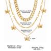 In multi-layer metal butterfly necklace, fashion thick chain necklace Internet celebrities with collarbone chain women