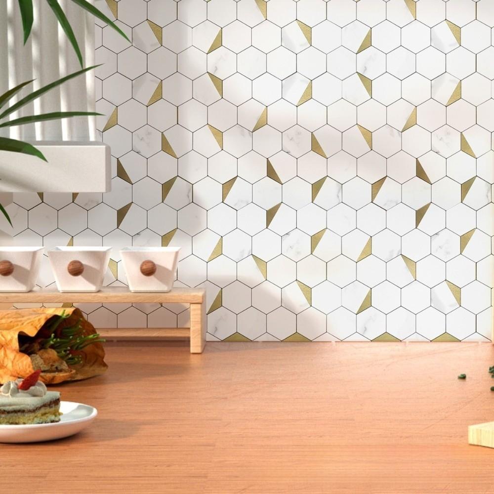 Self-adhesive 3D Stereo Wall Stickers Waterproof Brick Design Backsplash Wall Decals Moisture-proof Oil Proof