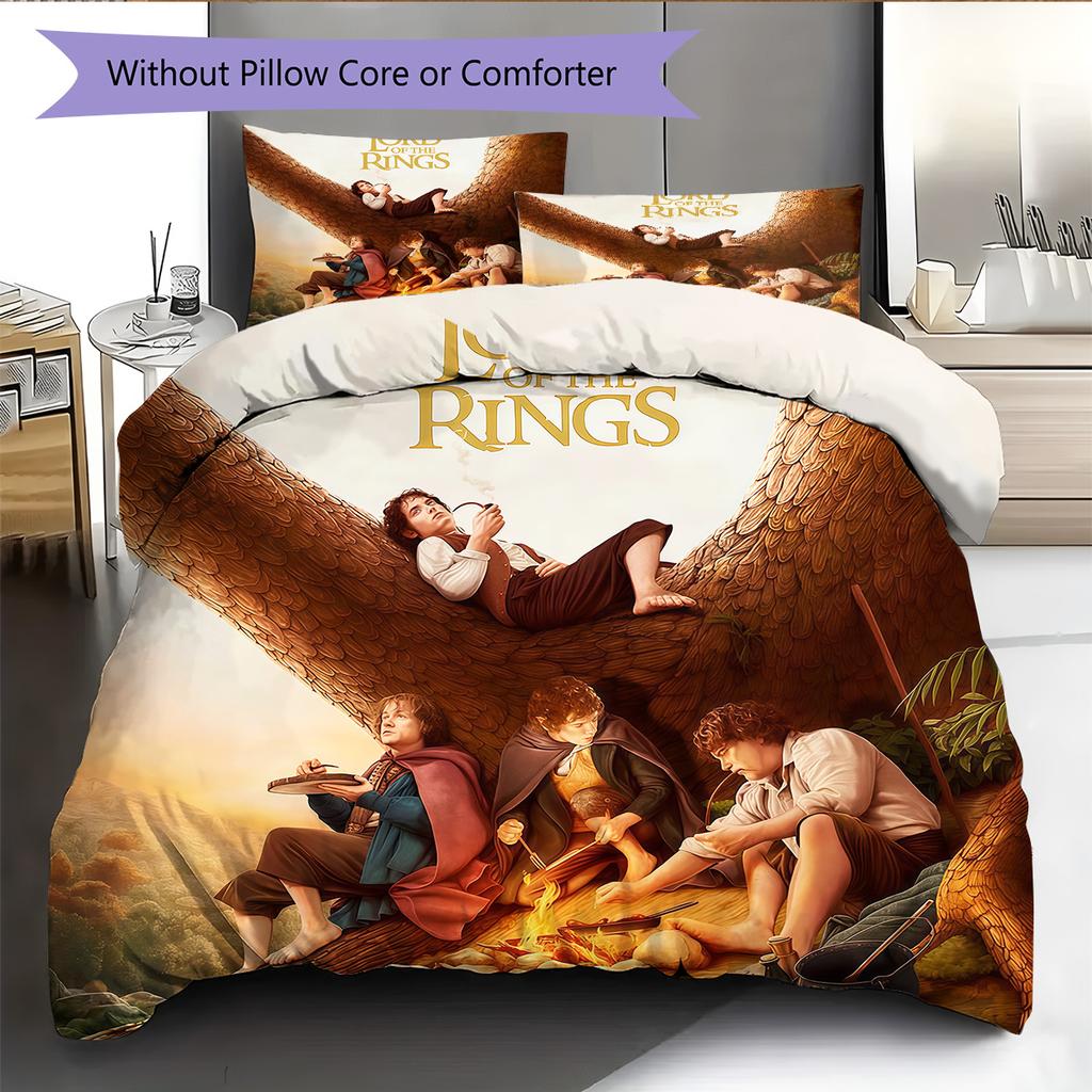 Classic Movies Pattern Bedding Quilt Set Quilt Cover Pillowcase Home Decoration Birthday Gift (1 * duvet cover + 2 * pillowcase, without core)