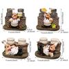 Salt & Peppers Bottle Holder Ornament Resin Chef Statue Decorative Ornament 2 Seasoning/Toothpick Bottle Resin Figurines